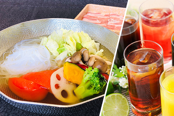 鍋定食 ドリンク付き